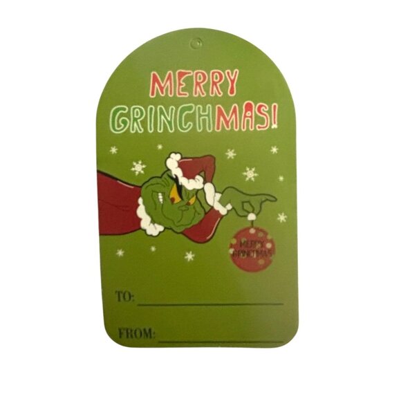 Two (2) Sets of Merry Grinchmas Gift Tags with Red String Grinch Christmas G - Picture 4 of 8